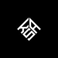 KSA letter logo design on black background. KSA creative initials letter logo concept. KSA letter design. vector