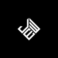 JEW letter logo design on black background. JEW creative initials letter logo concept. JEW letter design. vector