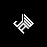 JAW letter logo design on black background. JAW creative initials letter logo concept. JAW letter design. vector