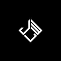 JLW letter logo design on black background. JLW creative initials letter logo concept. JLW letter design. vector
