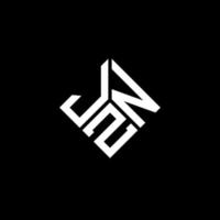 diseño del logotipo de la letra jzn sobre fondo negro. concepto de logotipo de letra de iniciales creativas jzn. diseño de letras jzn. vector