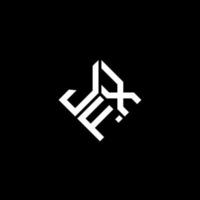 diseño del logotipo de la letra jfx sobre fondo negro. concepto de logotipo de letra de iniciales creativas jfx. diseño de letras jfx. vector