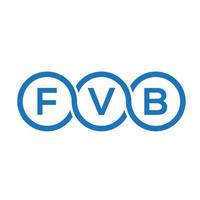 diseño del logotipo de la letra fvb sobre fondo negro. Concepto de logotipo de letra de iniciales creativas fvb. diseño de letras fvb. vector