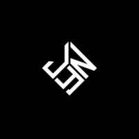 JYN letter logo design on black background. JYN creative initials letter logo concept. JYN letter design. vector