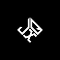 diseño de logotipo de letra jxq sobre fondo negro. jxq concepto creativo del logotipo de la letra de las iniciales. diseño de letras jxq. vector