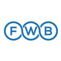 diseño de logotipo de letra fwb sobre fondo negro. concepto de logotipo de letra de iniciales creativas fwb. diseño de letras fwb. vector