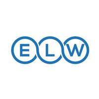 diseño de logotipo de letra elw sobre fondo negro. elw concepto creativo del logotipo de la letra de las iniciales. diseño de letras elw. vector