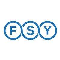 FSY letter logo design on black background. FSY creative initials letter logo concept. FSY letter design. vector