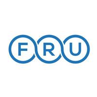 diseño de logotipo de letra fru sobre fondo negro. fru concepto creativo del logotipo de la letra inicial. diseño de letras fru. vector