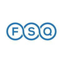 diseño de logotipo de letra fsq sobre fondo negro. concepto de logotipo de letra de iniciales creativas fsq. diseño de letras fsq. vector