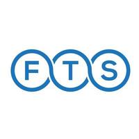 FTS letter logo design on black background. FTS creative initials letter logo concept. FTS letter design. vector