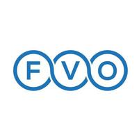 diseño de logotipo de letra fvo sobre fondo negro. concepto de logotipo de letra de iniciales creativas fvo. diseño de letras fvo. vector