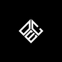OEC letter logo design on black background. OEC creative initials letter logo concept. OEC letter design. vector