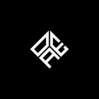 diseño del logotipo de la letra oae sobre fondo negro. concepto de logotipo de letra de iniciales creativas oae. diseño de letras oae. vector