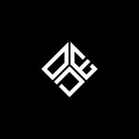 ODE letter logo design on black background. ODE creative initials letter logo concept. ODE letter design. vector