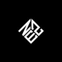 NEZ letter logo design on black background. NEZ creative initials letter logo concept. NEZ letter design. vector