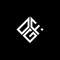 diseño de logotipo de letra ogf sobre fondo negro. concepto de logotipo de letra de iniciales creativas ogf. diseño de letras ogf. vector
