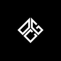 OCG letter logo design on black background. OCG creative initials letter logo concept. OCG letter design. vector