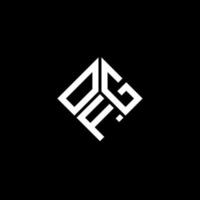 OFG letter logo design on black background. OFG creative initials letter logo concept. OFG letter design. vector