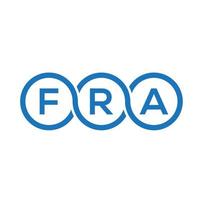 FRA letter logo design on black background. FRA creative initials letter logo concept. FRA letter design. vector