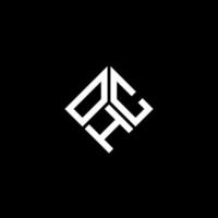 diseño del logotipo de la letra ohc sobre fondo negro. concepto de logotipo de letra de iniciales creativas ohc. diseño de letras ohc. vector