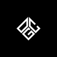 OGC letter logo design on black background. OGC creative initials letter logo concept. OGC letter design. vector