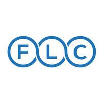 diseño de logotipo de letra flc sobre fondo negro. concepto de logotipo de letra de iniciales creativas de flc. diseño de letras flc. vector