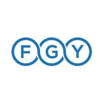 diseño de logotipo de letra fgy sobre fondo negro. concepto de logotipo de letra de iniciales creativas fgy. diseño de letras fgy. vector
