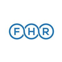 diseño de logotipo de letra fhr sobre fondo negro. concepto de logotipo de letra de iniciales creativas fhr. diseño de letra fhr. vector