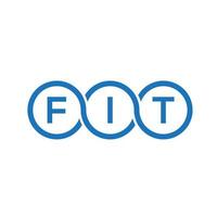 FIT letter logo design on black background. FIT creative initials letter logo concept. FIT letter design. vector
