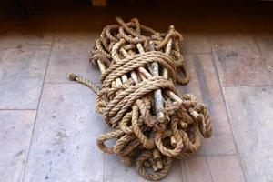 Curved hemp rope photo