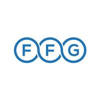FFG letter logo design on black background. FFG creative initials letter logo concept. FFG letter design. vector