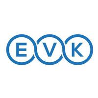 diseño de logotipo de letra evk sobre fondo negro. concepto de logotipo de letra de iniciales creativas evk. diseño de letras evk. vector