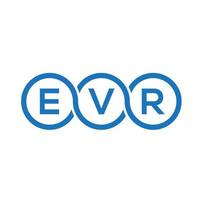 diseño de logotipo de letra evr sobre fondo negro. concepto de logotipo de letra inicial creativa evr. diseño de letra evr. vector