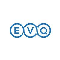 diseño de logotipo de letra evq sobre fondo negro. concepto de logotipo de letra de iniciales creativas evq. diseño de letras evq. vector