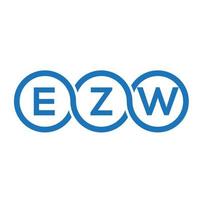 diseño de logotipo de letra ezw sobre fondo negro. concepto de logotipo de letra de iniciales creativas ezw. diseño de letra ezw. vector