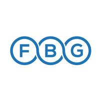 diseño de logotipo de letra fbg sobre fondo negro. concepto de logotipo de letra de iniciales creativas fbg. diseño de letras fbg. vector