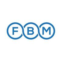 diseño de logotipo de letra fbm sobre fondo negro. concepto de logotipo de letra de iniciales creativas de fbm. diseño de letras fbm. vector