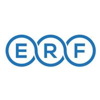 ERF letter logo design on black background. ERF creative initials letter logo concept. ERF letter design. vector