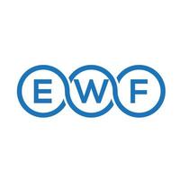 diseño de logotipo de letra ewf sobre fondo negro. concepto de logotipo de letra de iniciales creativas ewf. diseño de letras ewf. vector