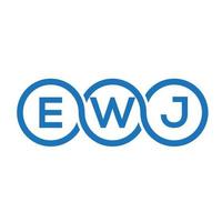 diseño de logotipo de letra ewj sobre fondo negro. concepto de logotipo de letra de iniciales creativas ewj. diseño de letras ewj. vector