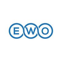 EWO letter logo design on black background. EWO creative initials letter logo concept. EWO letter design. vector