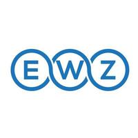 EWZ letter logo design on black background. EWZ creative initials letter logo concept. EWZ letter design. vector