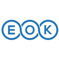 diseño de logotipo de letra eok sobre fondo negro. eok creative iniciales carta logo concepto. diseño de letras eok. vector