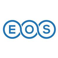 EOS letter logo design on black background. EOS creative initials letter logo concept. EOS letter design. vector