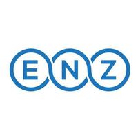 EMZ letter logo design on black background. EMZ creative initials letter logo concept. EMZ letter design. vector