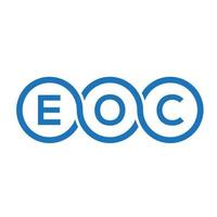 diseño del logotipo de la letra eoc sobre fondo negro. concepto de logotipo de letra de iniciales creativas eoc. diseño de letras eoc. vector