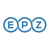 diseño de logotipo de letra epz sobre fondo negro. concepto de logotipo de letra de iniciales creativas epz. diseño de letras epz. vector