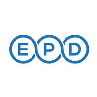 EPD letter logo design on black background. EPD creative initials letter logo concept. EPD letter design. vector