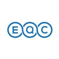 diseño de logotipo de letra eqc sobre fondo negro. concepto de logotipo de letra de iniciales creativas eqc. diseño de letras eqc. vector